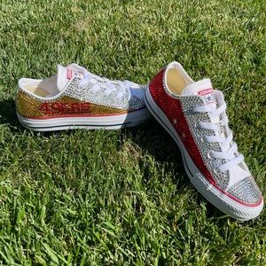 Custom bling 49ers converse